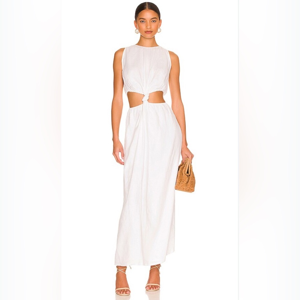 NWT Faithfull The Brand Zeta White Midi Dress Size 4 - Picture 2 of 8